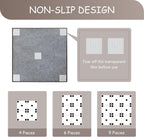 HAGiHARA PVC Tatami Mat, 4 Pieces Foldable Patchwork Floor Mats | Waterproof PVC Surface with Easy Cleaning and Foldable Design
