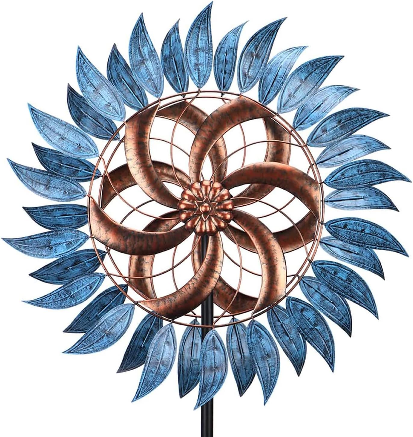 MUMTOP Wind Spinners Outdoor Metal 6.5 FT Large Two-Way Wind Sculptures for Patio Yard and Garden Decor