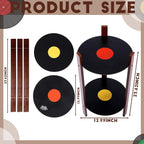 Thyle 2 Pack Record Player Stand Retro 2-Tier End Table Small Sofa Coffee Side Tables Nightstand Bedside Stand Bedroom Record Holder and Multi-Functional End Table for Living Room