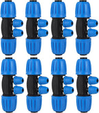 10 Pcs 1/2 to 1/4 inch Garden Hose Tubing Irrigation Fittings,4-Way Anti-Leak 1/2'' to 1/4'' Locked Barbed Drip Irrigation Tee Connectors (1/2"IDx0.6-0.63"OD) 1/2'' to 1/4'' Irrigation Tubing Fitting
