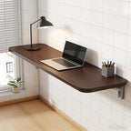Wall Mounted Drop Leaf Table, Sturdy Wood with Heavy Duty Bracket, Foldable Space Saving for Home Office, Laundry Room(Warm White,100 * 40cm/39.3 * 15.7in)