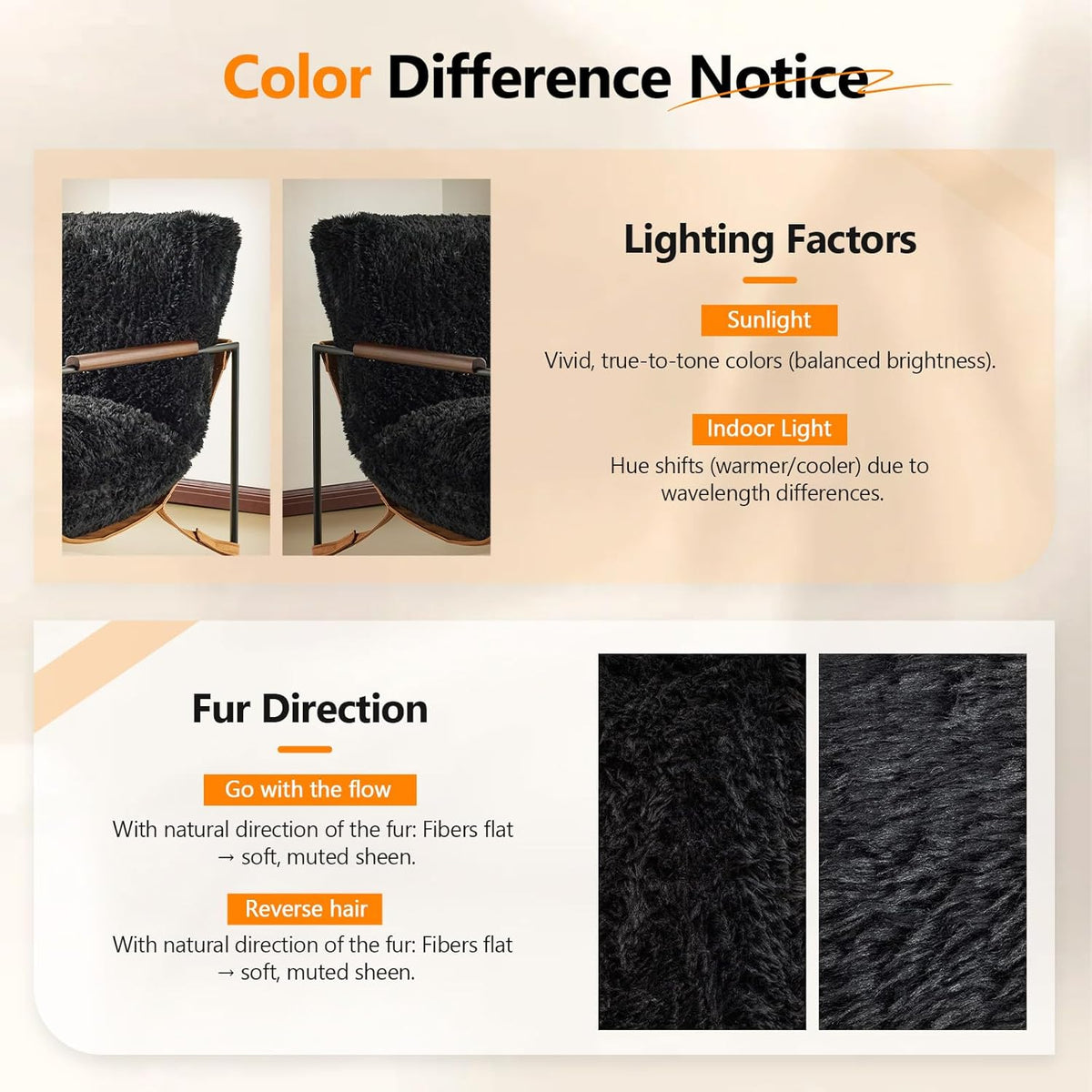 VINGLI 28" Wide Plush Upholstery Sling Modern Accent Chairs Set of 2, Cute Reading Armchair with Removable Seat Cushion & Tan Microfiber Seat Base, Lazy Chair for Bedroom & Lounge,Black