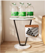 Sofa Side Table, Small Table, Side Cabinet, Small Coffee Table, Bedside Bedside Table, Small Round Table, Storage Rack, Rounded Corner Table (Color : Black), 32454