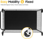 WDT 2-Tier Utility Cart with Wheels, Metal Cart with 1000LBS Capacity, NSF Heavy Duty Rolling Cart, Commercial Grade Serving Tool Storage Carts for Warehouse Garage Kitchen, 24"D x 40"W x 39"H, Black