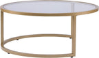 SEI Furniture Evelyn Glam Nesting Coffee Table 2-pc Set, Gold