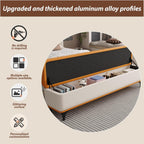Modern Bedroom Bench with Storage Space, Hallway Seat Chest with Shoe Rack, Ultra-Narrow Gap — Slim Entryway, Living Room, and Shoe-Changing(D,100 * 30 * 45cm/35.4 * 11.8 * 17.7in)