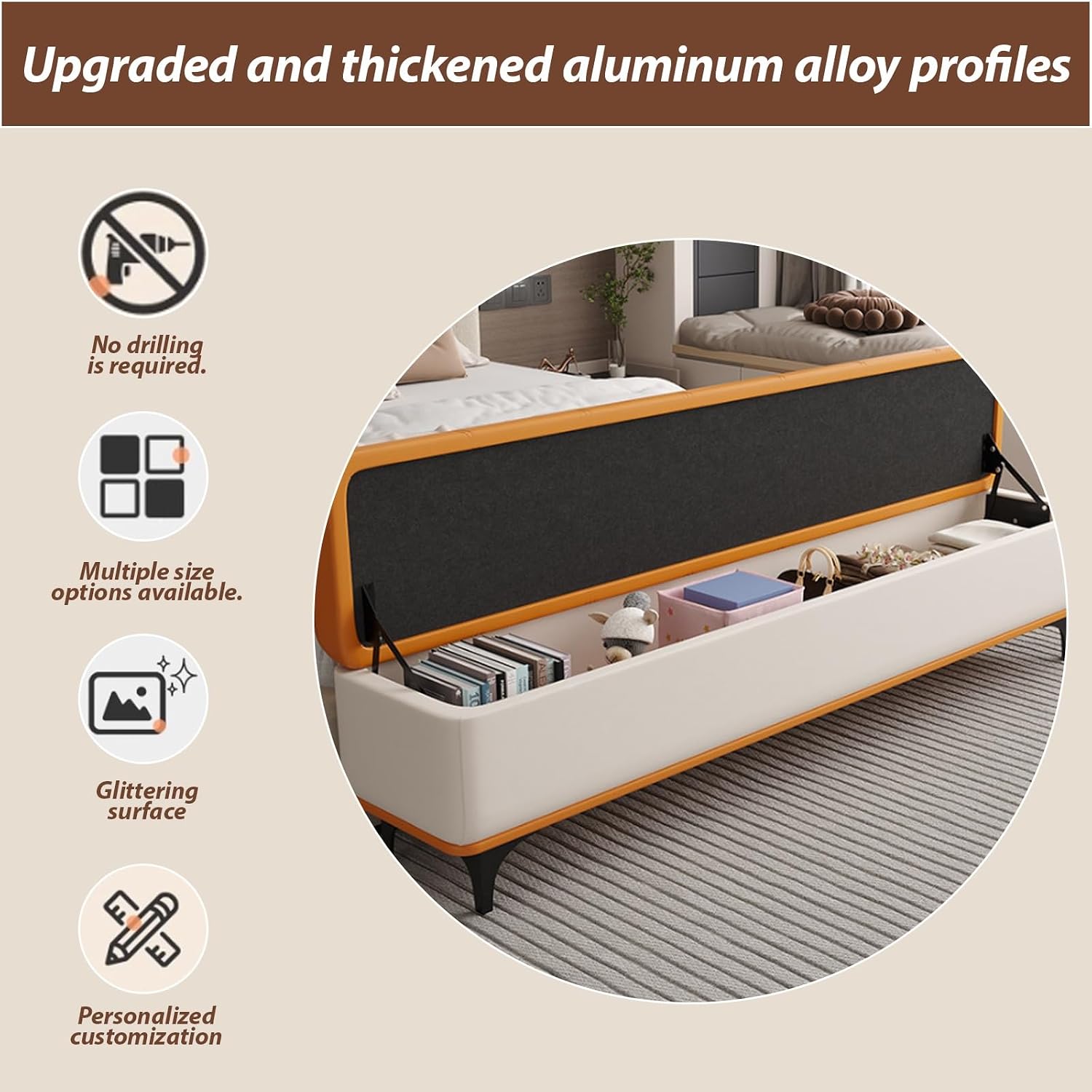 Modern Bedroom Bench with Storage Space, Hallway Seat Chest with Shoe Rack, Ultra-Narrow Gap — Slim Entryway, Living Room, and Shoe-Changing(B,80 * 35 * 45cm/31.5 * 13.8 * 17.7in)
