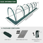 Portable PE Plastic Tunnel Greenhouse for Outdoors - Cambered Poly Transparent Long Greenhouses Clear Insulation Grow Tent Ideal for Backyards and Patio Vegetable Cultivation (5M)