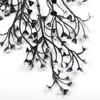 RECUTMS Artificial Hanging Plants 4 Pcs Fake Ferns Artificial Plants Large Faux Hanging Plant Wall Plants Fake Ivy Room Home Garden Wedding Halloween Party Indoor Outdoor Decor(Black White)