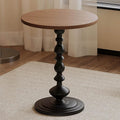 Vintage Round Side Table Small Space End Table for Couch Living Room Stable Metal Base Coffee Table Irregular Nightstand