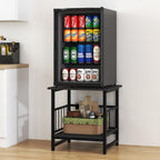 EazeHome 18" Square End Table, Modern Nightstand Side Table, Nightstand with Open Storage Shelf for Living Room, Heavy Duty Stand of Mini Beverage for Dorm, Kitchen Room, Black