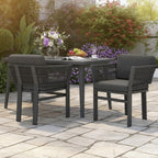 Outdoor Dining Chair Set of 2,White Aluminum Frame with Beige Cushion, 300lbs Capacity, All-Weather Patio Seating for Backyard, Deck & Garden (Grey Frame + Grey Cushion)