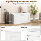 Giantex 35.5-Inches Storage Chest with Safety Metal Hinges, Wooden Flip Top Tool Trunk, Hydraulic Strut, Organizer Box, Large Farmhouse Storage Bench for Bedroom, Living Room, Entryway (White)