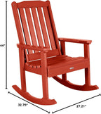 Highwood Lehigh Rocking Chair, Rustic Red
