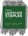 GROWNEER Landscape Staples Anti-Rust, 6 inch 200pcs Garden Staples, Galvanized Tent Stakes SOD Pins Yard Stakes for Securing Weed Fabric Barrier, Ground Cover, Artificial Turf, Dog Fence