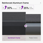 PURPLE LEAF Lounge Chair Outdoor Set of 2 w/Armrest for Poolside Dark Grey | Easy Assembly, The multi-position backrest lowers completely flat so you can relax, read, or enjoy full-body sunbathing