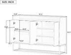 LUMISOL Sideboard Buffet Cabinet with Storage, Modern Storage Cabinet with 4 Doors and Metal Base, Accent Console Table with Adjustable Shelves for Kitchen, Dining Room, Entryway, Navy Blue