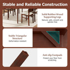 Tangkula Dining Table Set for 4, Dinette Set with Table and 4 Padded Seat, Rubber Wood Legs, Curved Backrest, Mid-Century Modern Kitchen Table and Chairs Set of 4 for Living Room, Dining Room