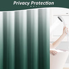 Naturoom Emerald Green Shower Curtains for Bathroom,Ombre Cloth Fabric Shower Curtain Set with 12 Hooks Emerald Green Bathroom Decor 72 x 72