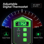 VIVOSUN 3" x 20" Seedling Heat Mat and Digital Thermostat Combo Set, UL & MET-Certified Heating Pad for Hydroponic, Kombucha Tea, Brewing, Fermentation & Plant Germination