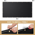 FLASLD Heavy Duty Fireproof Fence Cover and Screen Protect Deck Railing from Grill Heat, Balcony Privacy Screen Cover, Apartment Railing, Waterproof Windscreen (3'x6')