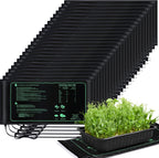 ROCEEI 6 Pack Durable Seedling Heat Mat 10 x 20.75 Waterproof Plant Heating Pad Warm Hydroponic Grow Mat for Greenhouse Grow Seed Starting Plant Germination (Black,Green)
