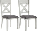 Peatuk Solid Wood Dining Chair Set of 2, Part of Dining Table Set, Mix and Match Table, Chair Sold Separately for Dining Room, Kitchen, Grey