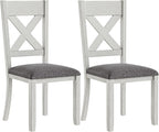 Peatuk Solid Wood Dining Chair Set of 2, Part of Dining Table Set, Mix and Match Table, Chair Sold Separately for Dining Room, Kitchen, Grey