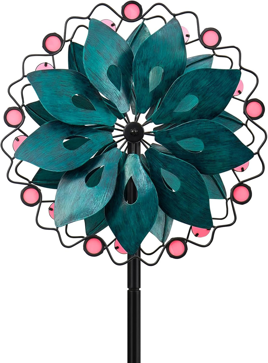Wind Spinners Outdoor - Metal Garden Wind Spinner with Stake, Windmill for Yard, Gift for Family Friends, 13'' W x 70.5'' H