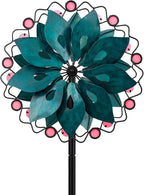 Wind Spinners Outdoor - Metal Garden Wind Spinner with Stake, Windmill for Yard, Gift for Family Friends, 13'' W x 70.5'' H