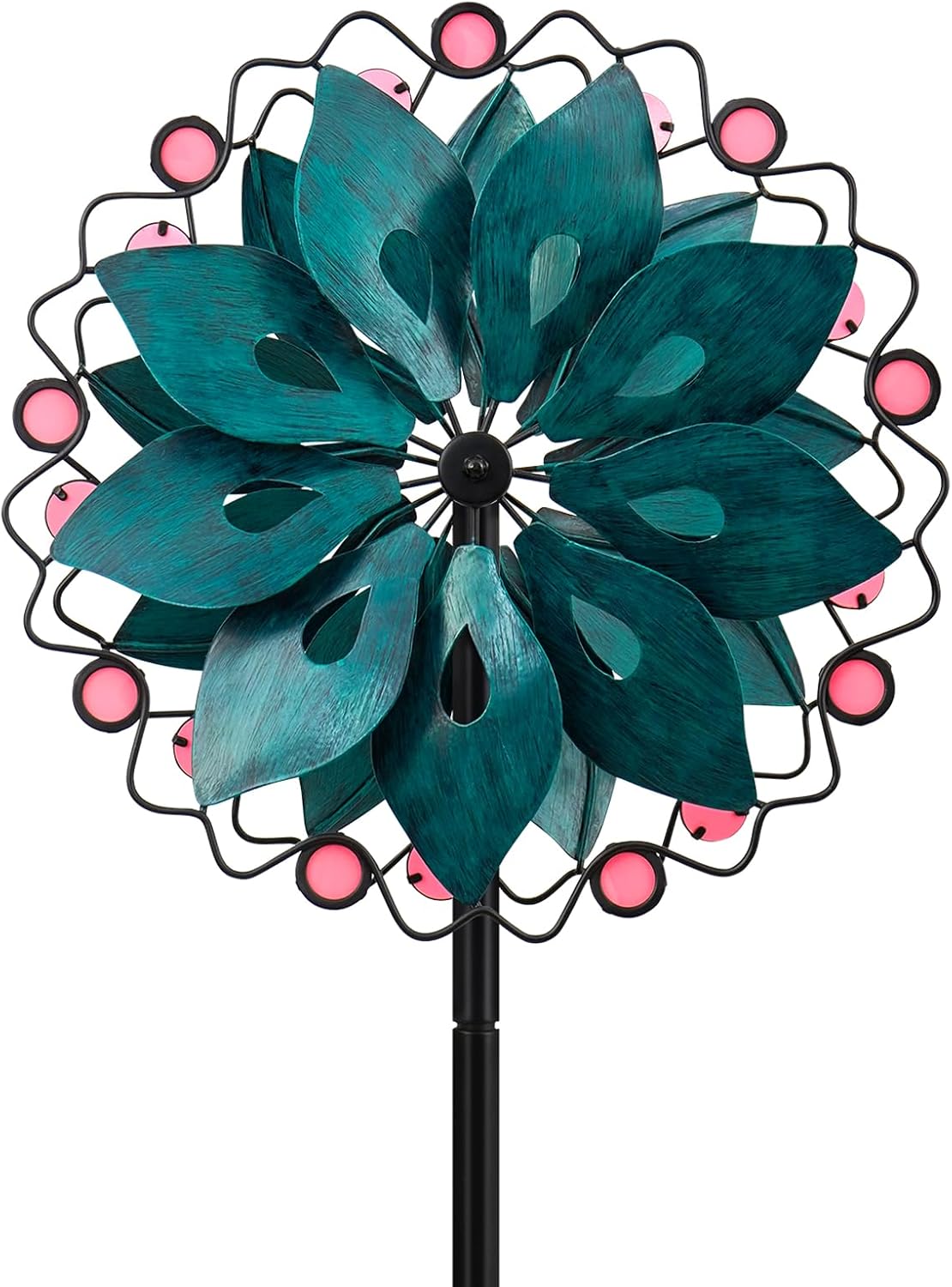Wind Spinners Outdoor - Metal Garden Wind Spinner with Stake, Windmill for Yard, Gift for Family Friends, 13'' W x 70.5'' H