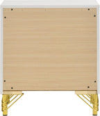 White 2-Drawer Nightstand Bedside Table,for Small Spaces