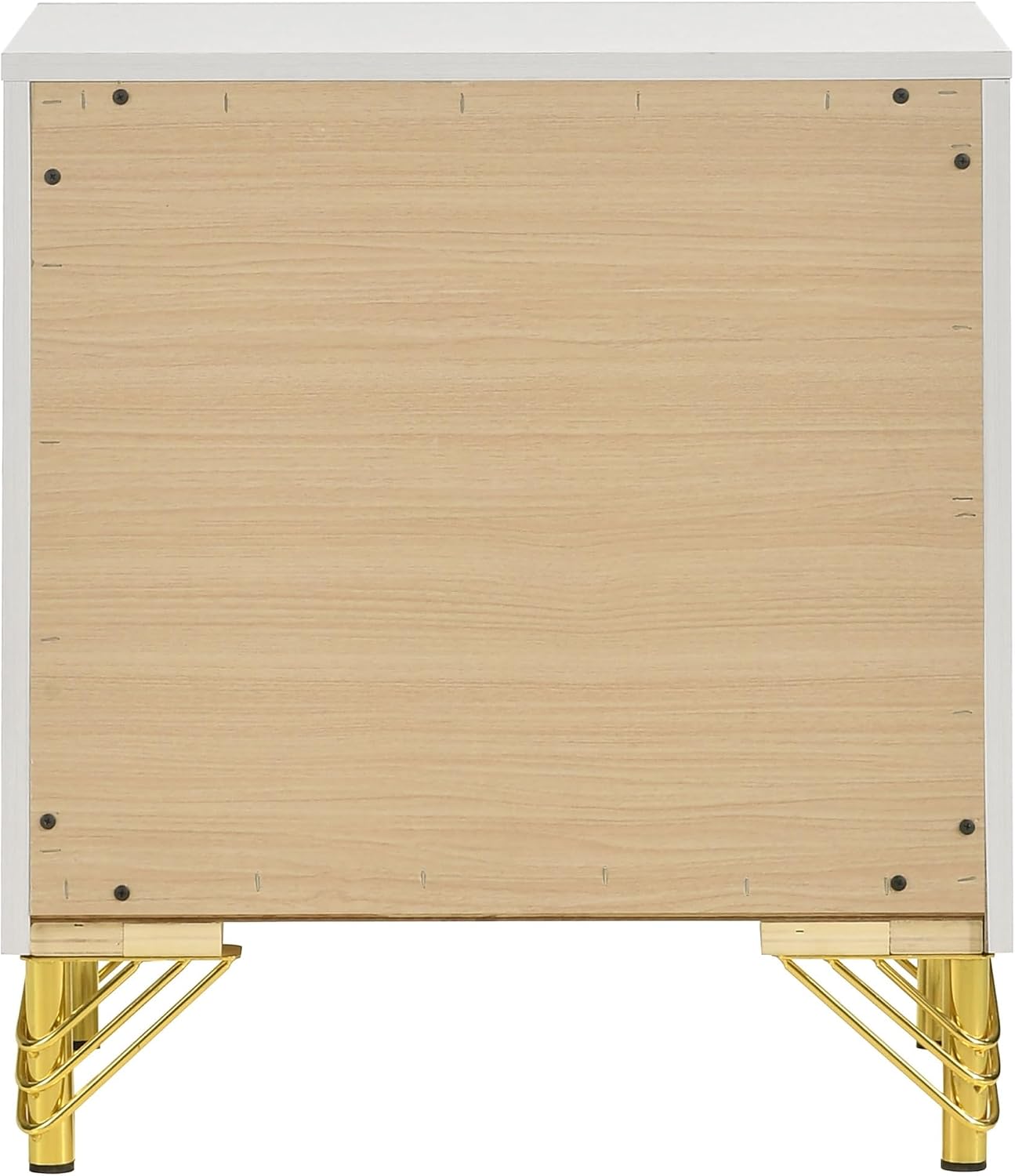 White 2-Drawer Nightstand Bedside Table,for Small Spaces