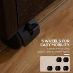 HOMCOM 3 Drawer File Cabinet Office Storage Lock, Wheels, Letter/A4, Black | Edged Top, Small Office Storage