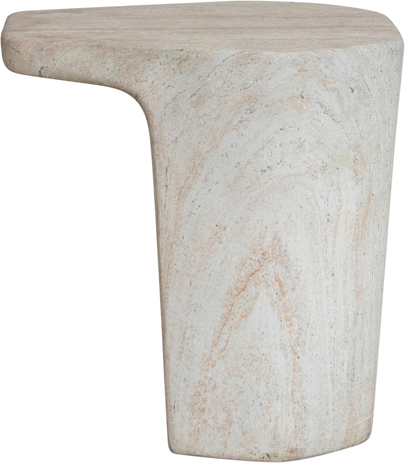 Bloomingville Lightweight Eco Stone Indoor/Outdoor Table, Travertine Finish, Natural