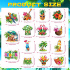 Hawaiian Party Hanging Decorations, Tropical Luau Hanging Swirls with Aloha Flamingo and Palm Tree Signs for Beach Pool Party Birthday Decor