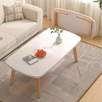 Foldable Coffee Table for Small Spaces, Low Study Table for Sitting On The Floor, Wood Folding Coffee Tables for Living Room, Bedroom, Home Office, Apartment, Dorm (White)