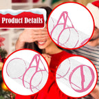 Fancyes Gift Wrap Organizer with Handle, Wrapping Paper Holder, 32" Clear PVC Storage Box, Large Capacity Gift Wrap Storage Containers, Underbed Storage for Holiday Decorations, Pink