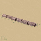 Beuta Landscape Edging | Garden Edging Border | Faux Stone Bricks for Lawn edging, Flower beds, Pathways & Yard Edging– 4 Packs | Each Section Has 6 Bricks 48"L x 4"W x 2.25"H | 12 Spikes |Cobblestone
