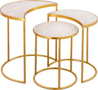 First of a Kind Side Table in Gold Iron