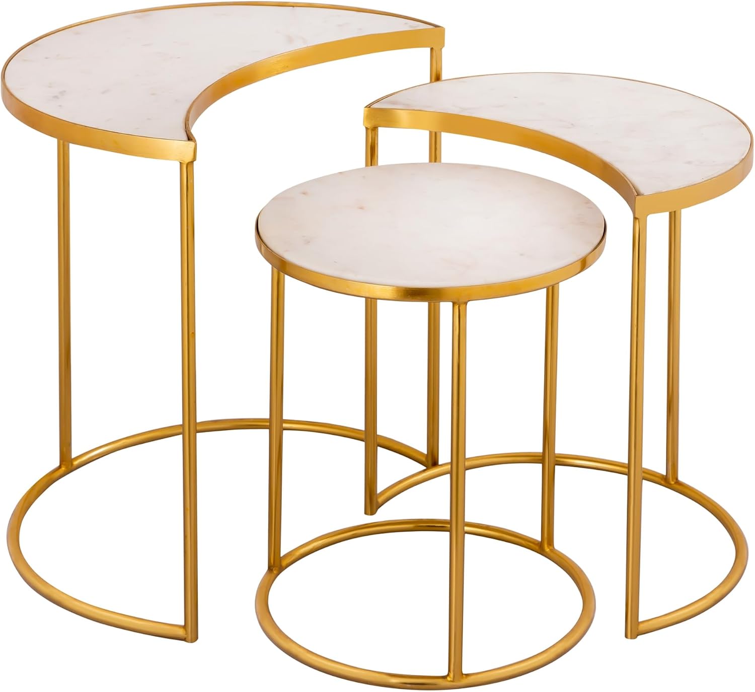 First of a Kind Side Table in Gold Iron