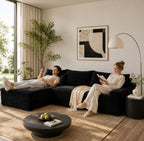 96" Cloud Sectional Couches with Chaise for Living Room