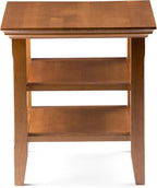 SIMPLIHOME Acadian Solid Wood 19 inch Wide Transitional-Style Side Tables in Light Golden Brown for the Living Room and Bedroom (Set of 2)