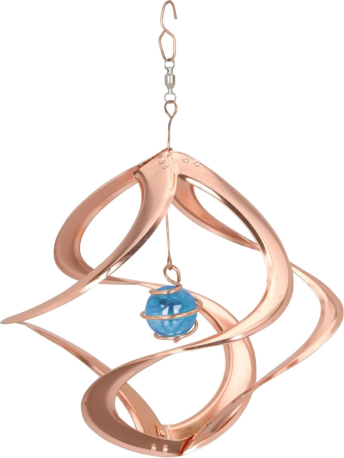 Red Carpet Studios The Original Helix Cosmix Wind Spinner, 11-Inch, Blue Glass Planet
