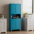 COFaR 69" Tall Modern Kitchen Pantry,Metal Storage Cabinet with Adjustable Shelves,Pantry Cabinet with 6-Tier,Freestanding Cupboard for Kitchen,Dining Room,Living Room,Bathroom,Blue