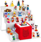 6-Tier Metal Tonies Shelf Magnetic, Compatible with Toniesbox 1 & 2 | Tonies Storage for Tonies Figures 50 Characters, White Desktop Display Shelf
