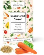 Woods Creek Seeds: Imperator 58 Carrot Seeds for Planting - Over 1,000 Heirloom Carrot Seed Pack - Non-GMO Carrots Seeds for Planting Outdoors or Indoors - Beginner Friendly Vegetable Gardening
