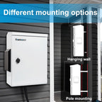 Outdoor Electrical Box with Thermostat and Fan, Cold-Rolled Steel Plate, Aluminum Alloy Back Beam, One-Piece Ventilation Design, IP65 Waterproof, Wall/Pole Mounted. (19.6" x 15.7" x 7.9")