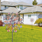 VEWOGARDEN 2PCS Metal Wind Spinners, Waterproof Wind Sculptures & Spinners Small Garden Art Outdoor Wind Spinner Kinetic Wind Spinner for Yard and Lawn