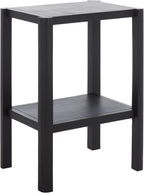 SAFAVIEH Home Collection - Hendro Accent Table, Black Rectangular Side Table with 1 Shelf, Fully Assembled (ACC2401B)